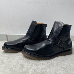 Dr. Martens Men's Black Leather Rocco Ankle Boot Buckle Shoes Size 12M